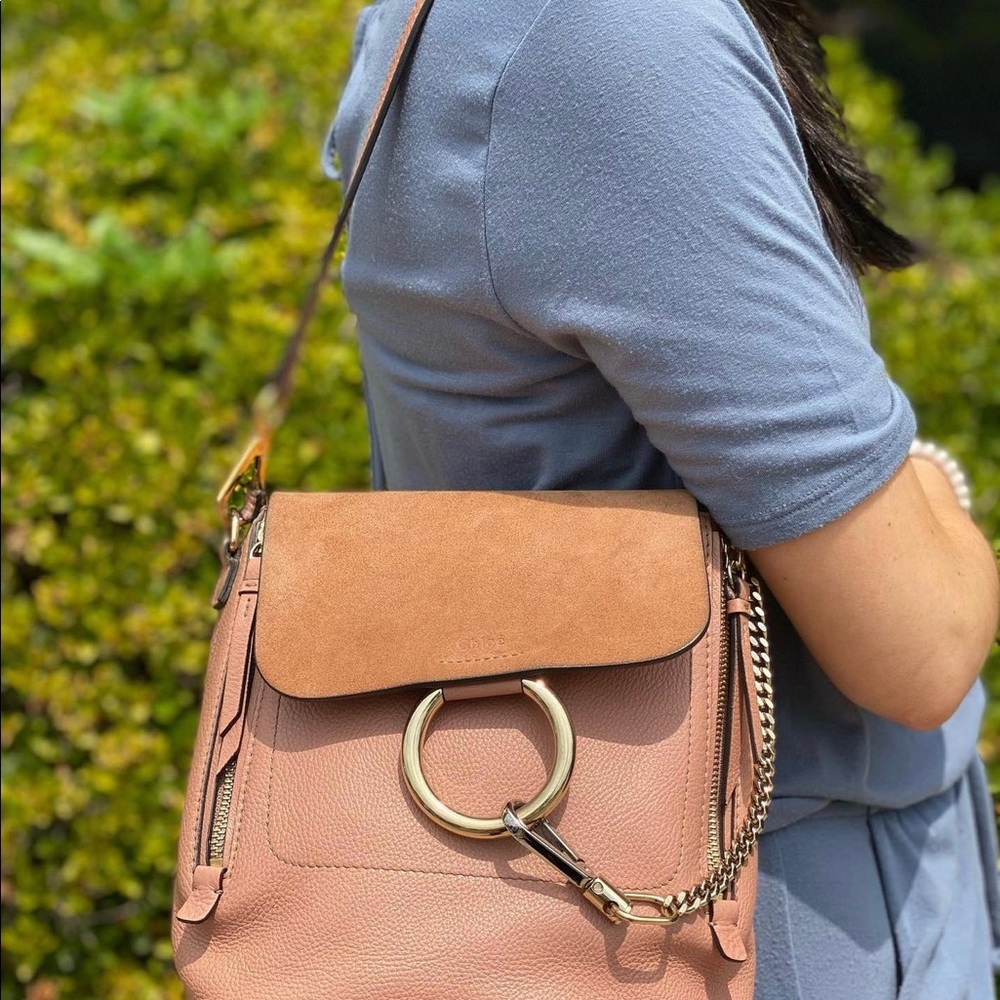 CHLOE
Suede Calfskin Small Faye Backpack